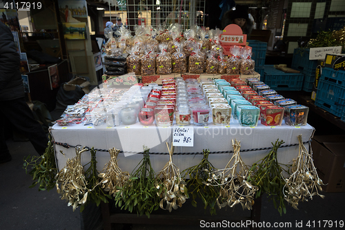 Image of Souvenir shop at famous Havels Market in first week of Advent in Christmas