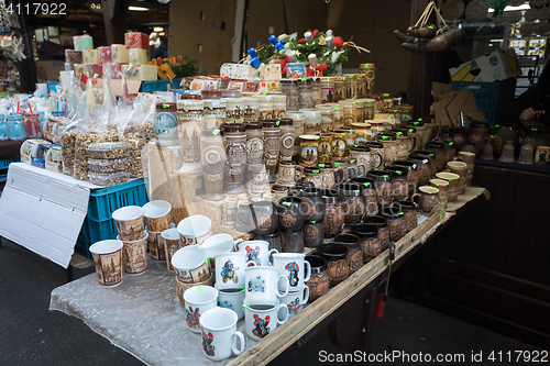 Image of Souvenir shop at famous Havels Market in first week of Advent in Christmas