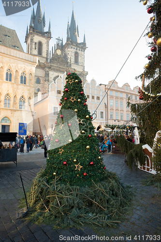 Image of Christmas market at Old Town Square in Prague