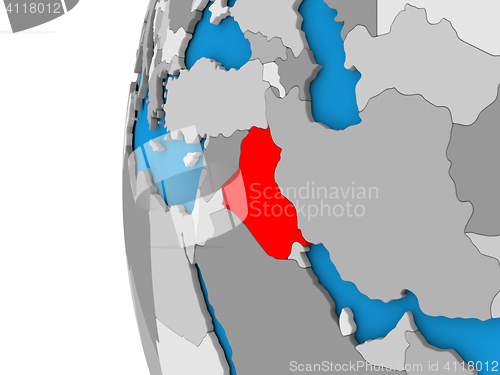 Image of Iraq on globe