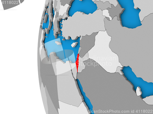 Image of Israel on globe