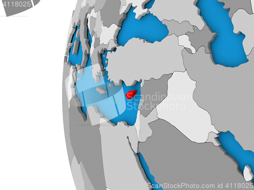 Image of Cyprus on globe