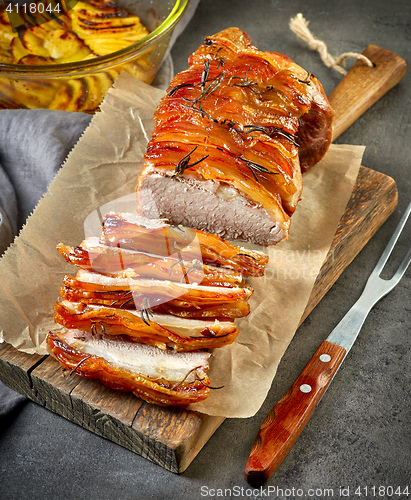 Image of roasted pork slices