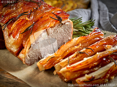 Image of roasted pork slices