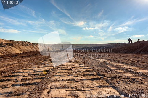 Image of Large excavation site with roads ahead