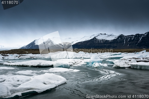 Image of Icebergs at glacier lagoon 