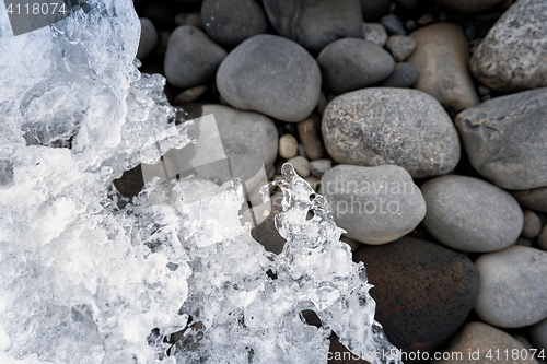 Image of Ice frozen into stones