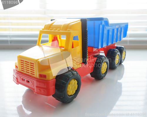 Image of Toy Dump Truck Close up