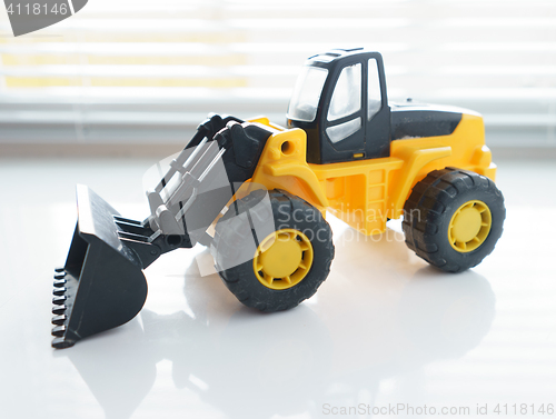 Image of Toy Wheel Loader Close up