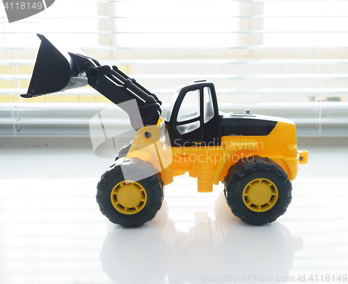 Image of Toy Wheel Loader Close up