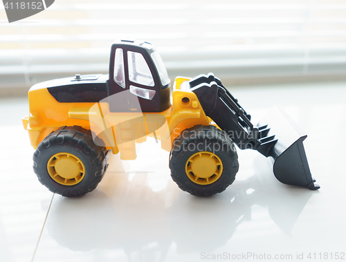 Image of Toy Wheel Loader Close up