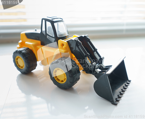 Image of Toy Wheel Loader Close up