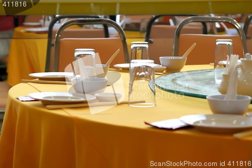 Image of Chinese restaurant table