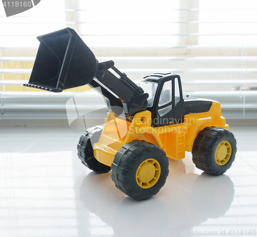 Image of Toy Wheel Loader Close up