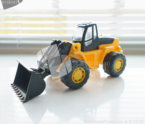 Image of Toy Wheel Loader Close up