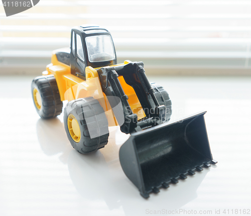 Image of Toy Wheel Loader Close up