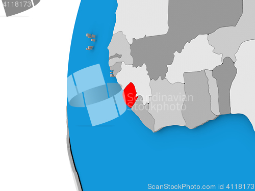 Image of Sierra Leone on globe