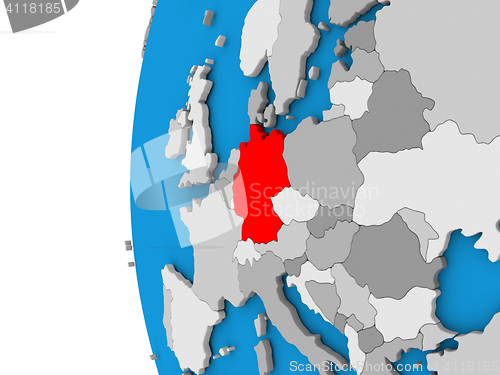 Image of Germany on globe