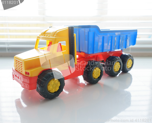 Image of Toy Dump Truck Close up