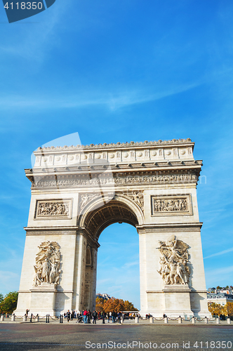 Image of The Arc de Triomphe de l\'Etoile in Paris, France