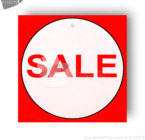 Image of Red and white Sale sign