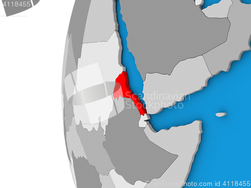 Image of Eritrea on globe