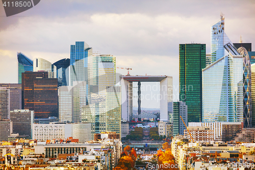 Image of La Defense business district aerial view