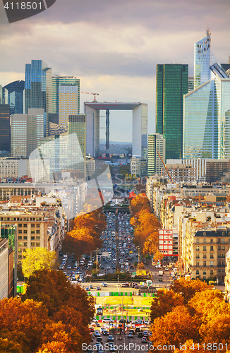Image of Business district aerial view