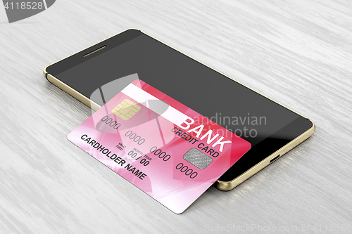 Image of Smartphone and credit card