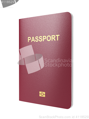 Image of Biometric passport on white