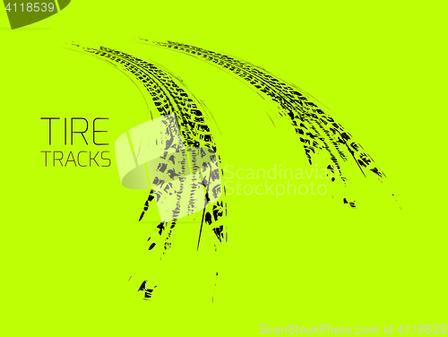 Image of Tire tracks background