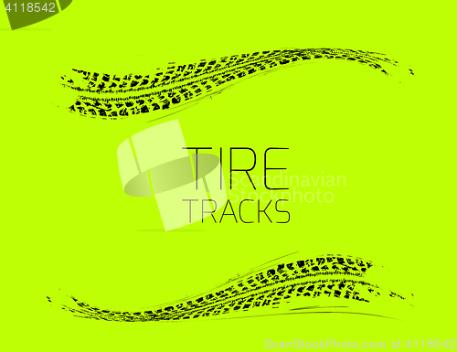 Image of Tire tracks background