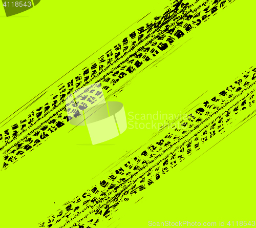 Image of Tire tracks background