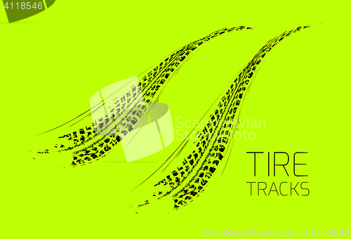 Image of Tire tracks background