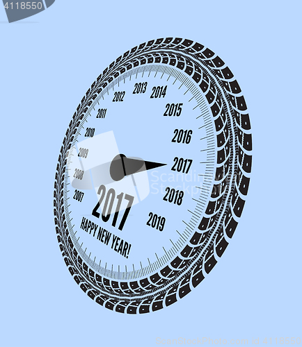 Image of Speedometer 2017 year greeting