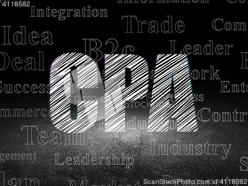 Image of Business concept: CPA in grunge dark room