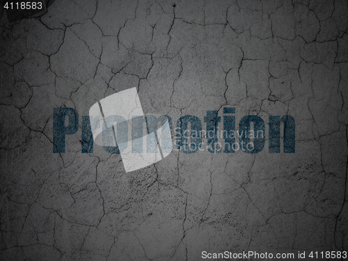 Image of Marketing concept: Promotion on grunge wall background