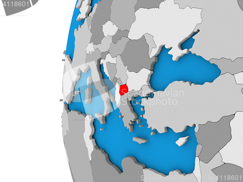 Image of Macedonia on globe