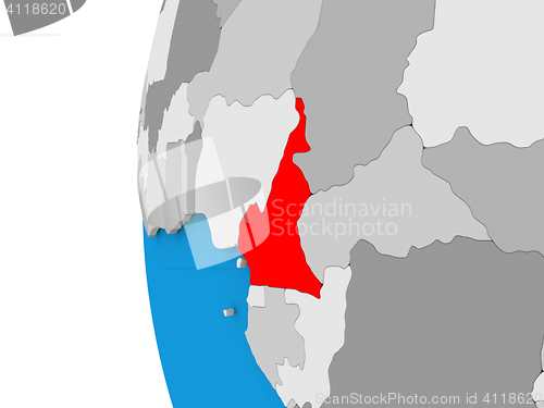 Image of Cameroon on globe