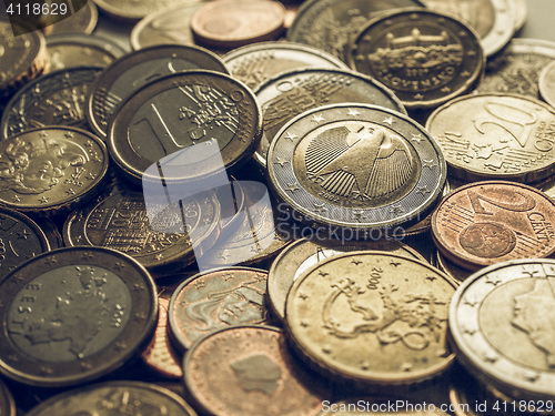 Image of Vintage Euro coins