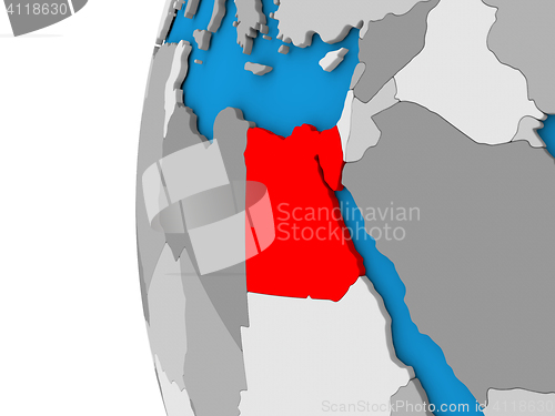 Image of Egypt on globe