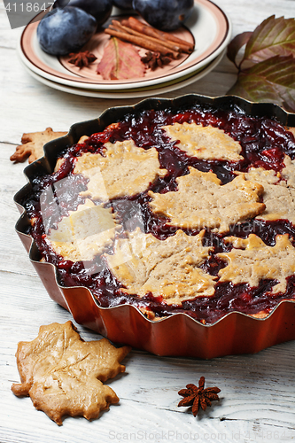 Image of Autumn plum tart