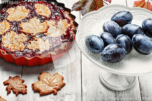 Image of Autumn plum tart