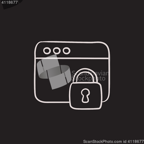 Image of Security browser sketch icon.