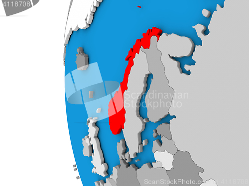 Image of Norway on globe