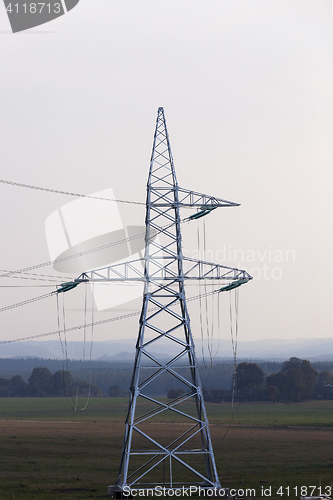 Image of High-voltage power poles