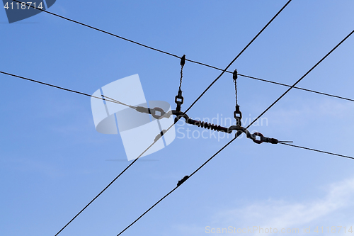 Image of power lines, close-up