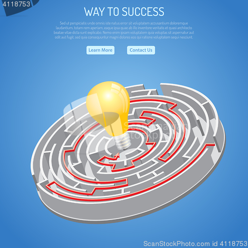 Image of Business Success and Searching Idea Concept