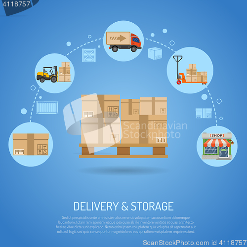 Image of Delivery and storage concept