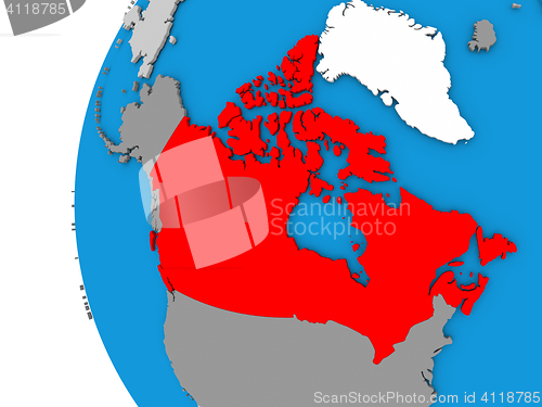 Image of Canada on globe